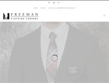 Tablet Screenshot of freemanclothing.com